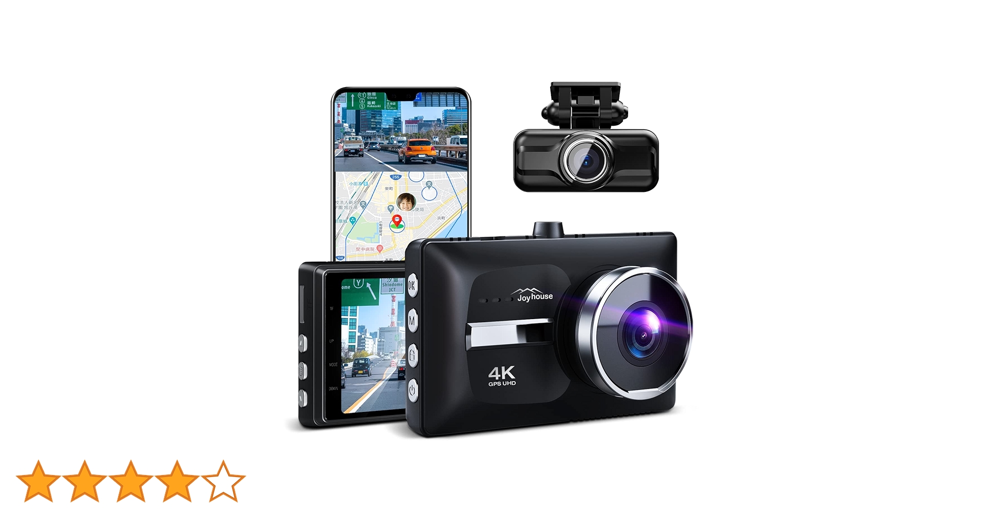 1点のみ‼️大特価‼️ドライブレコーダー　64GBカード付属　前後カメラ　GPS搭載 Amazon.co.jp: 【4K UHD Wi-Fi接続】 ドライブレコーダー 前後